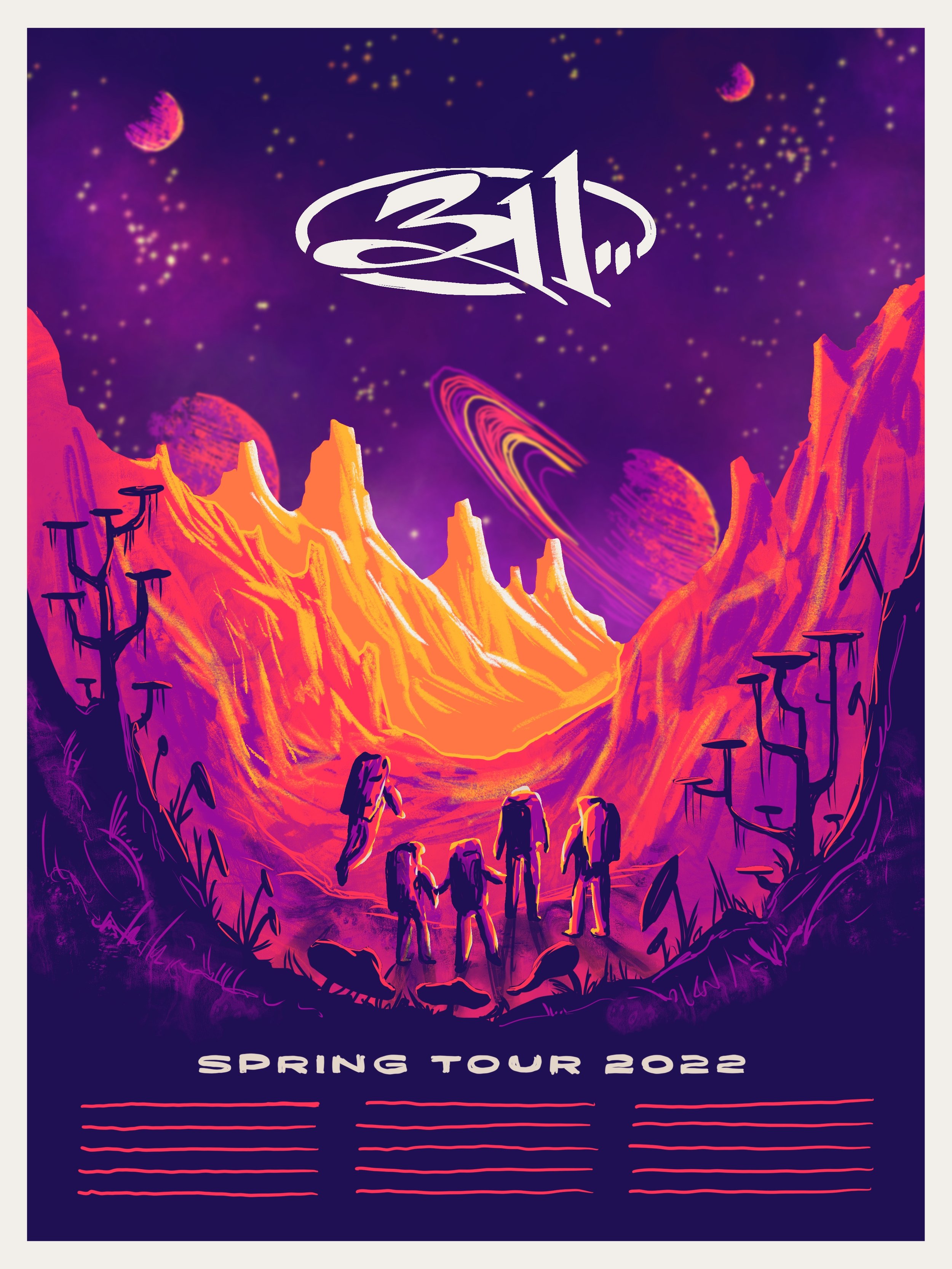 311 Spring Tour 2022 Poster — DKNG